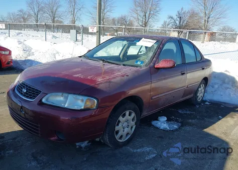 2002 Nissan Sentra Gxe z USA, uszkodzony, nr VIN 3N1CB51D92L643249